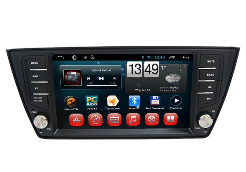 Android Car Audio Player DVD System GPS Radio VW Fabia 2015